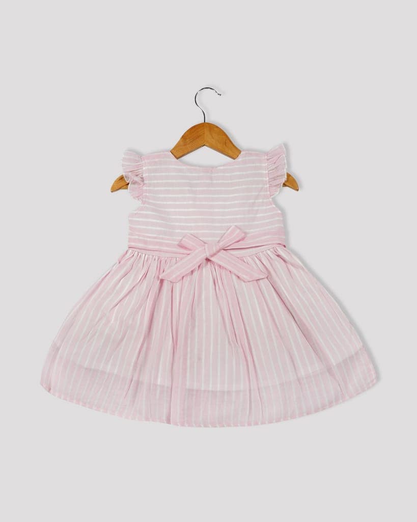 BAMBEE Stripped Peter Pan Collar Frock view 3