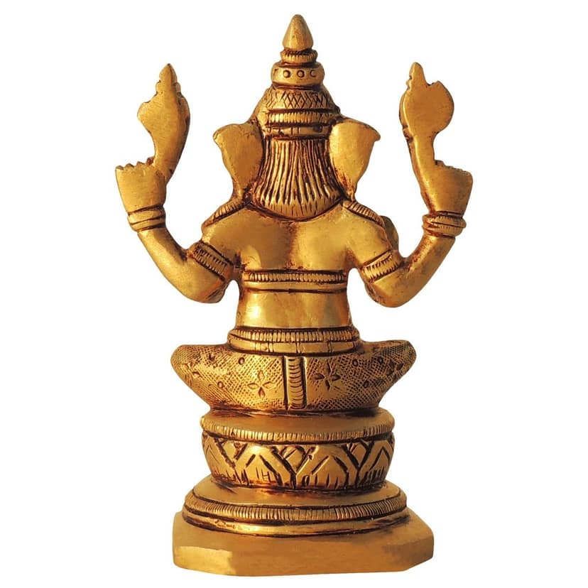 Brass Showpiece Ganesh Ji God Idol Statue (BSMAS1613 G) view 3