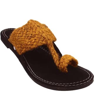 rajeraj Yellow Men's Kolhapuris