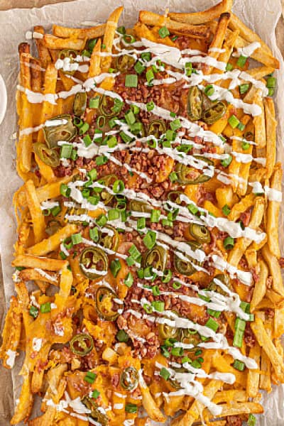 Cheese and jalapenos fries