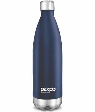 Pexpo 1000ml 24 Hrs Hot and Cold ISI Certified Flask, Electro Vacuum insulated Bottle (Pack of 1, Denim Blue)