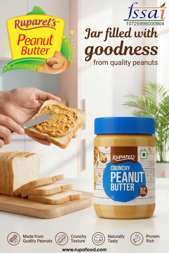 Ruparel’s Crunchy Peanut Butter 510g | Roasted Peanuts | Smooth & Delicious Spread | Cholesterol Free | Zero Trans Fat | Tasty & Healthy Nut Butter Perfect for Bread, Sandwiches & Smoothies view 7