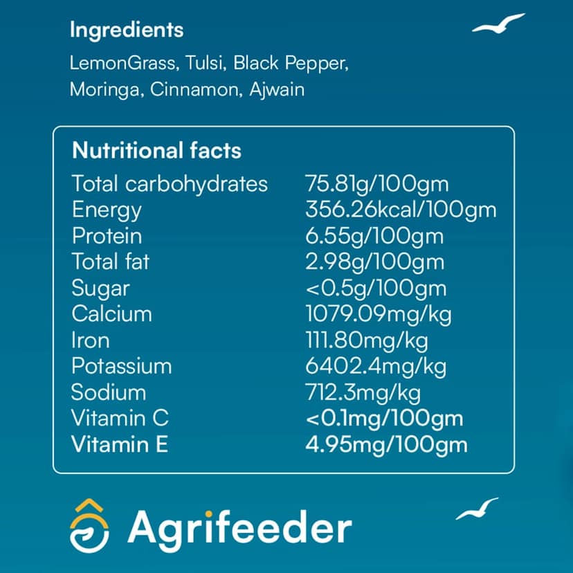 Agrifeeder Lemongrass Herbal Brew - Ajwain Flavour 50gm Pouch view 6
