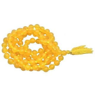 Ceylonmine Yellow Sapphire Stone Mala for Unisex