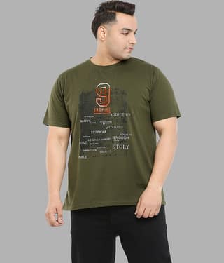 Xmex Pack of 1 Cotton Blend Regular Fit Men's T-Shirt ( Charcoal )