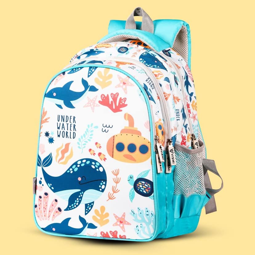 VISMIINTREND School Backpack Bags for Kids | School Bags | Water Resistant | Casual | Picnic | Travel | 5 to 10 Years School Backpack | Bag for Boys | Girls
