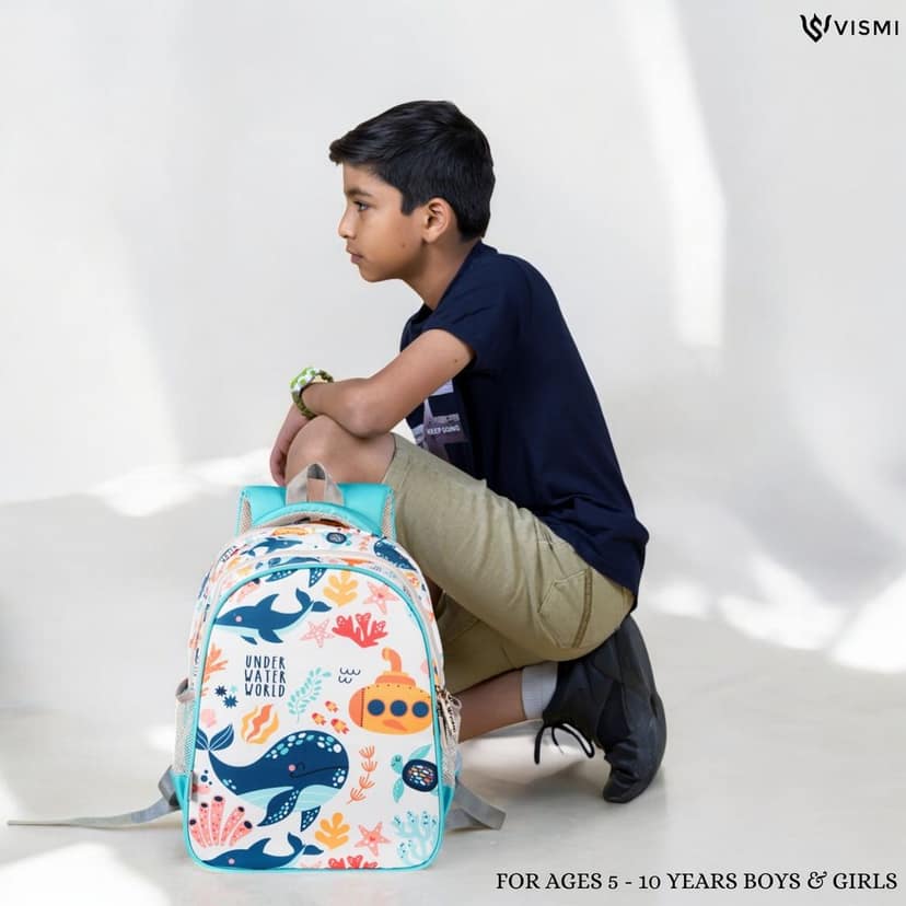 VISMIINTREND School Backpack Bags for Kids | School Bags | Water Resistant | Casual | Picnic | Travel | 5 to 10 Years School Backpack | Bag for Boys | Girls view 4