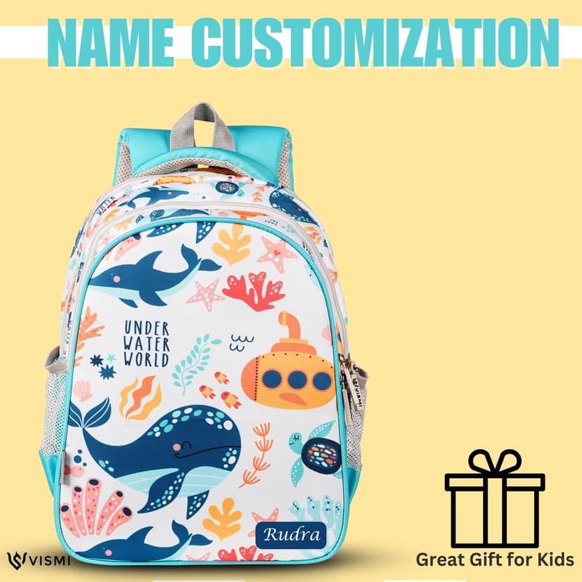 VISMIINTREND School Backpack Bags for Kids | School Bags | Water Resistant | Casual | Picnic | Travel | 5 to 10 Years School Backpack | Bag for Boys | Girls view 5