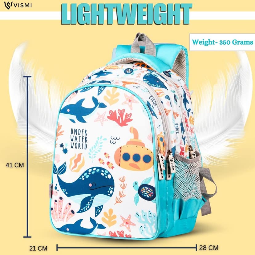 VISMIINTREND School Backpack Bags for Kids | School Bags | Water Resistant | Casual | Picnic | Travel | 5 to 10 Years School Backpack | Bag for Boys | Girls view 7