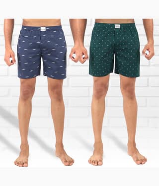 Supersquad Pack of 2 Cotton Boxers For Men's ( Multicolor )