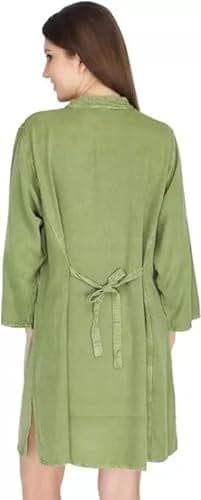 Women's Plus Size Tunic Tops T Shirts Summer Long Sleeve Round Neck Kurti Dress view 5
