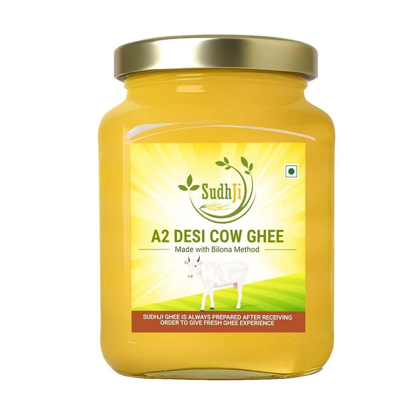 SUDHJI A2 Desi Cow Ghee | Traditional Bilona Method | Ayurvedic Ghrita