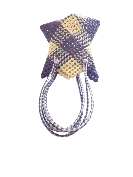 Small Beaded Handwoven Plastic Wire Bag view 2