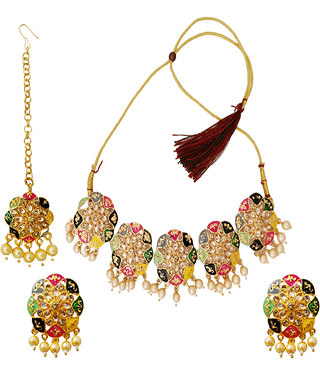 gilher - Multi Color Alloy Necklace Set ( Pack of 1 )