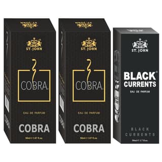 ST-JOHN Cobra 50ml Pack of 2 & Black Current 50ml Body Perfume Combo Gift Pack Eau de Parfum - 150 ml (For Men & Women)