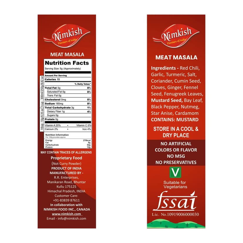 Nimkish Meat Masala | 100g | Himalayan Spice Blend | No Artificial Colours | Made in Kullu view 4