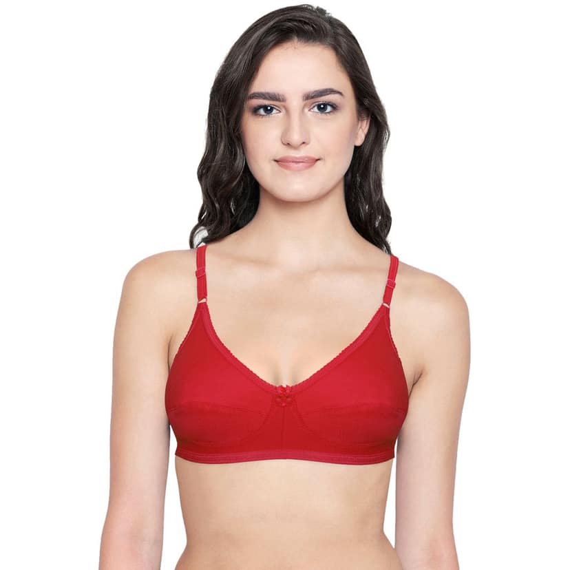 Bodycare Women Cotton Full Coverage Non Padded Regular Bra Pack - 2 E6817RED view 2