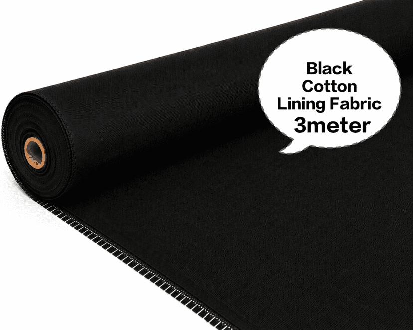 Black Cotton Lining Fabric (Bada Panna), Black Cotton Lining Fibre (Bada Panna), Black Lining Cloth (Bada Panna), Soft Black Cotton Lining (Bada Panna), Black Garment Lining Fabric (Bada Panna) view 4
