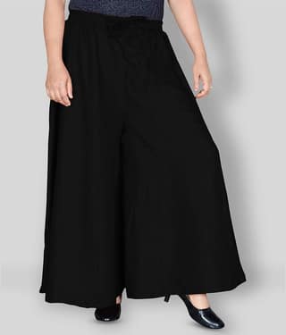 Sttoffa - White Rayon Flared Women's Palazzos ( Pack of 1 )