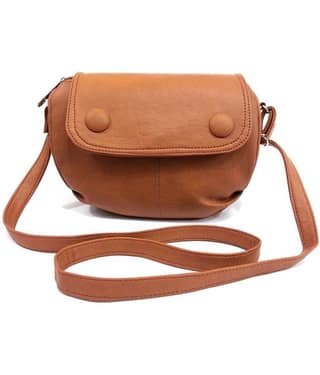 Belladona Sling Bag Faux Leather Set of 1 ( Brown )