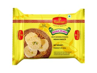 Haldiram's Soan Cake Packed Sweets - 400 Gm - Pack of 2