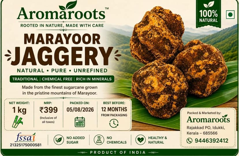 Aromaroots Marayoor Jaggery,Cane Jaggery , Kerala Jaggery view 2