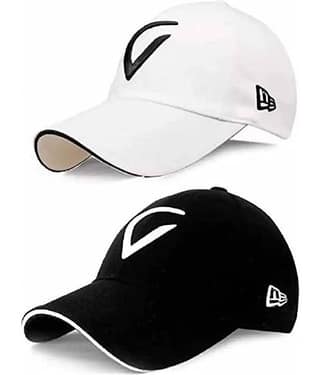 Bolax Pack of 2 Cotton Men's Cap ( Black )