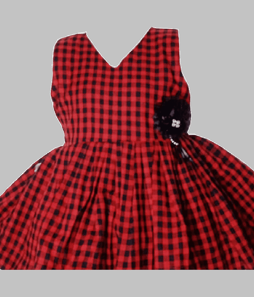 harshvardhanmart.com Pack of 1 Baby Girls Cotton Frock ( Red ) view 2