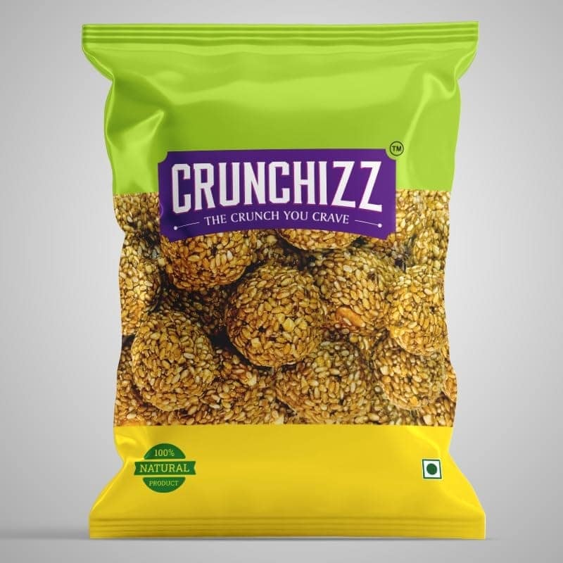 CRUNCHIZZ Authentic Kerala Style Jaggery Coated Banana Chips & Sesame Chikki White Combo I Traditional South Indian Recipe I No Artificial Additives I Perfect Munchy Bites I Pack of Two I 250 Grams Each I Total 500 Grams view 6
