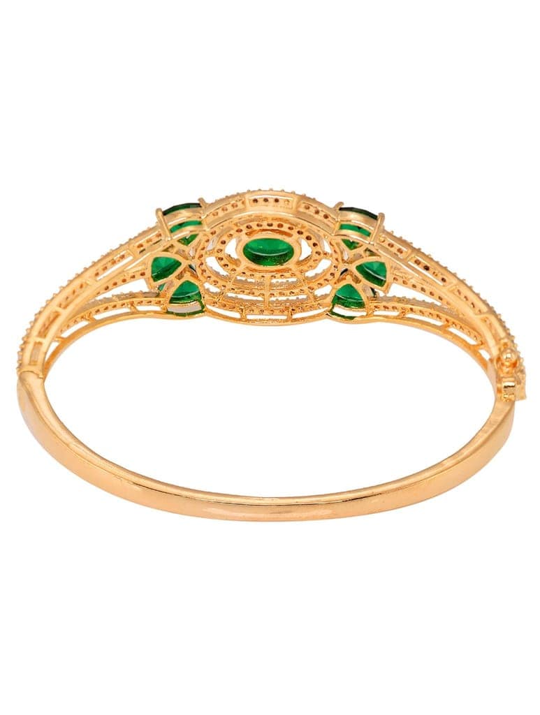 Gold plated Green AD studded handcrafted designer Bracelet for Women & Girls view 5