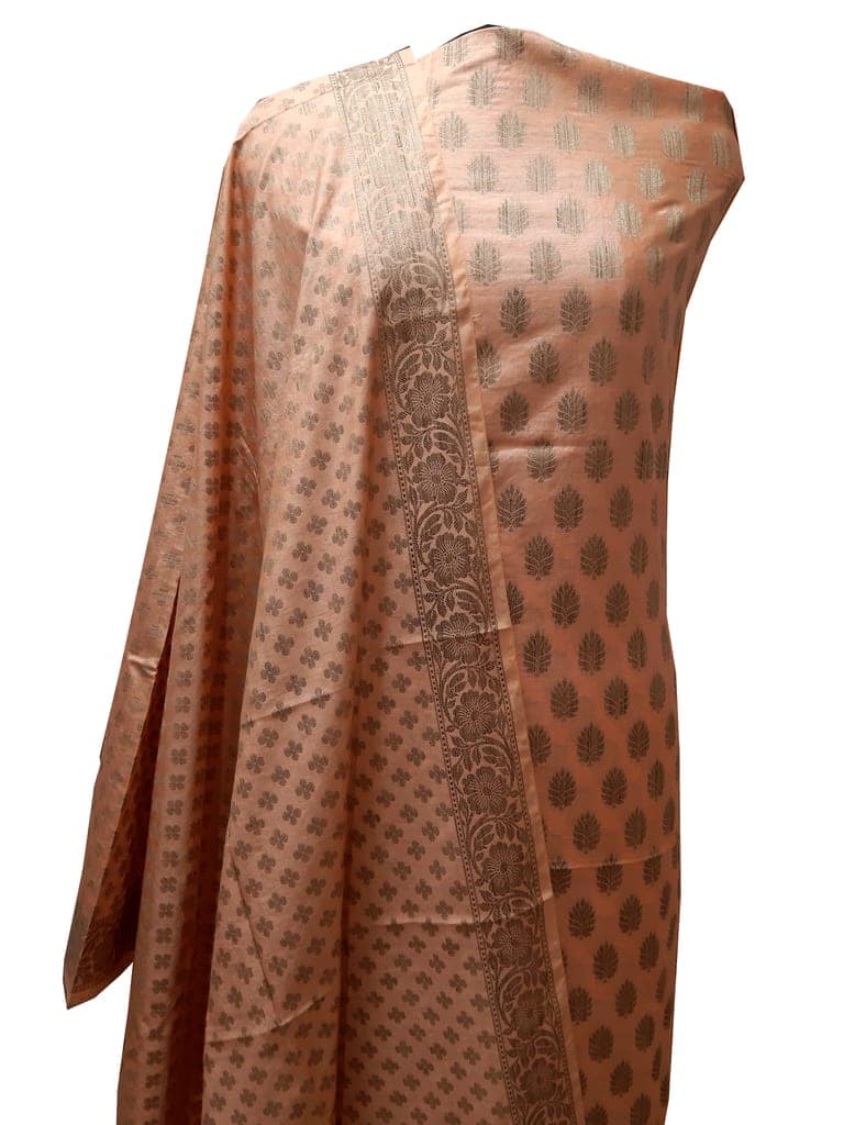 Naveera Women's Banarasi Cotton Unstitched Salwar Suit Dress Material With Cotton Dupatta view 2