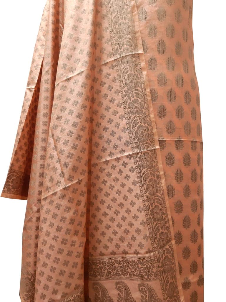 Naveera Women's Banarasi Cotton Unstitched Salwar Suit Dress Material With Cotton Dupatta view 4