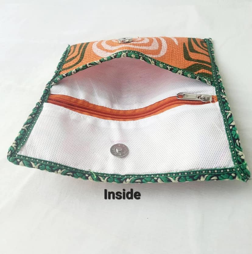 Handmade Jute Ladies Wallet (Multi colour) view 2