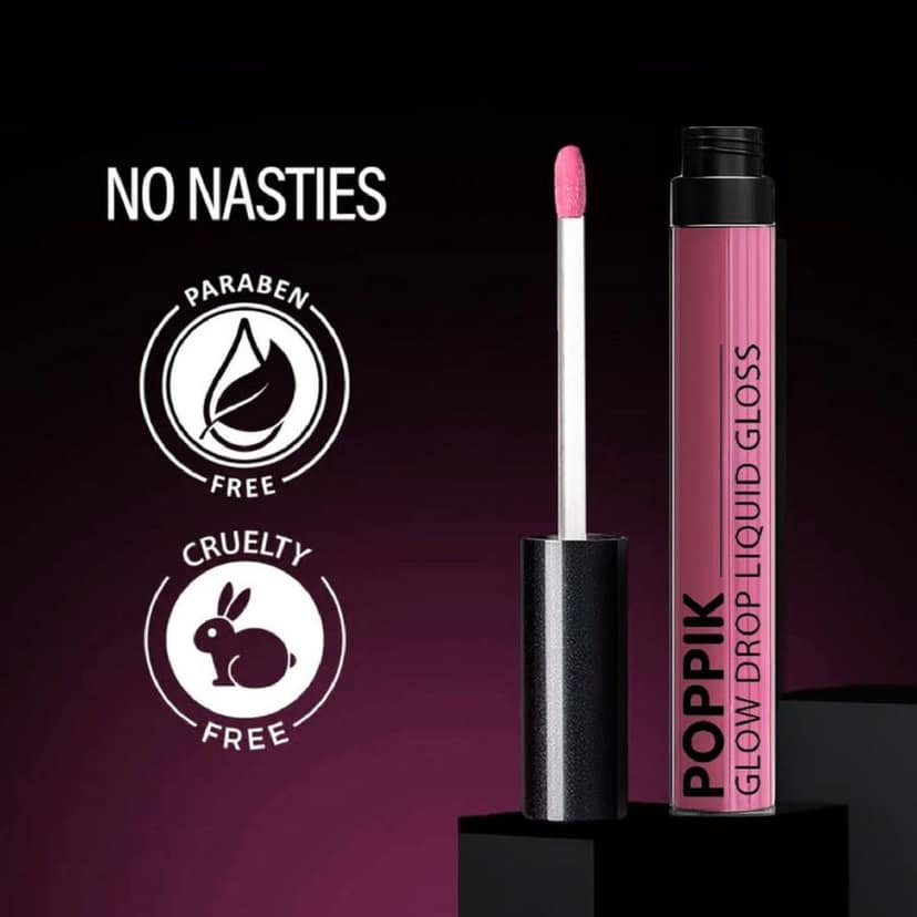 POPPIK Liquid Gloss Lipstick for Women | High Shine, Non Sticky, Moisturizing Lip Color | Smooth Glossy Finish | Party & Everyday Wear Lip Gloss, Ideal for Wedding, Casual Outings, Gifting, 2ML view 4