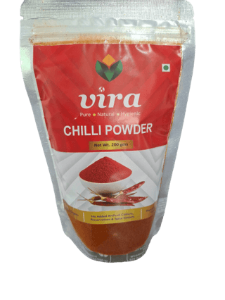 Vira Pure & Natural Chilli Powder - 200g Stand-up Pouch