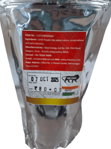 Vira Pure & Natural Chilli Powder - 200g Stand-up Pouch view 2