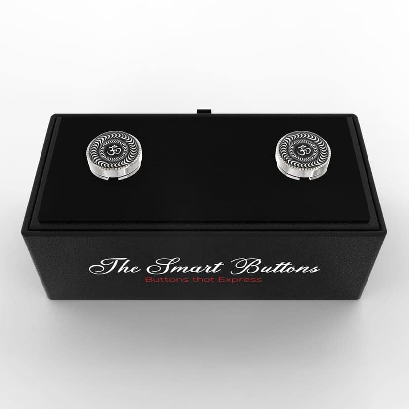 The Smart Buttons - Shirt Button Cover Cufflinks for Men - OM Design view 3