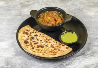 1 Ghee Paratha With Mutton Masala