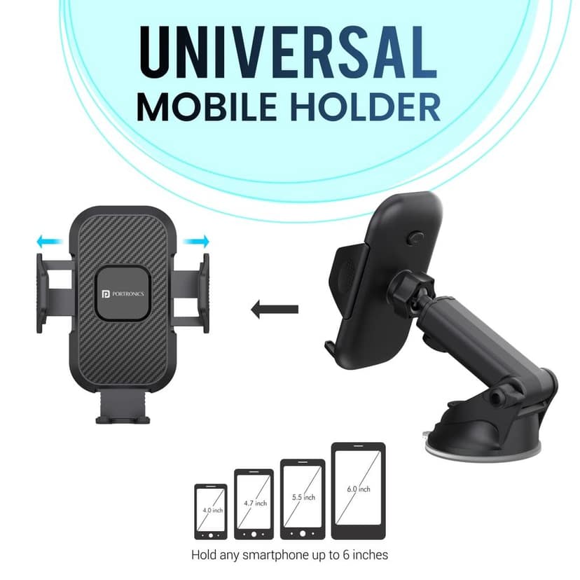 Portronics Clamp M Car Mobile Holder view 4