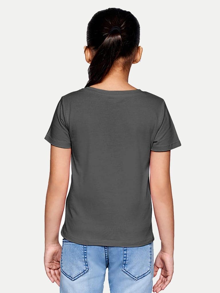 Girls Navy Printed T-Shirt view 4