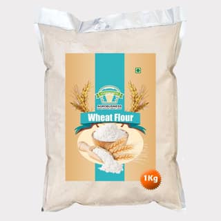 Wheat Flour 1 kg by Agrobusiness Krishi Producerr – Fresh, Pure & Nutritious Whole Wheat Atta with Nature Goodness. (pack of 3)