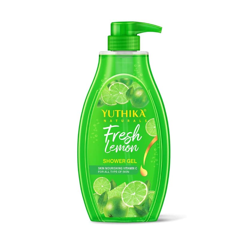 Yuthika Fresh Lemon Body Wash Shower Gel for Women and Men 750ml, Gentle Cleanser for All Skin Types