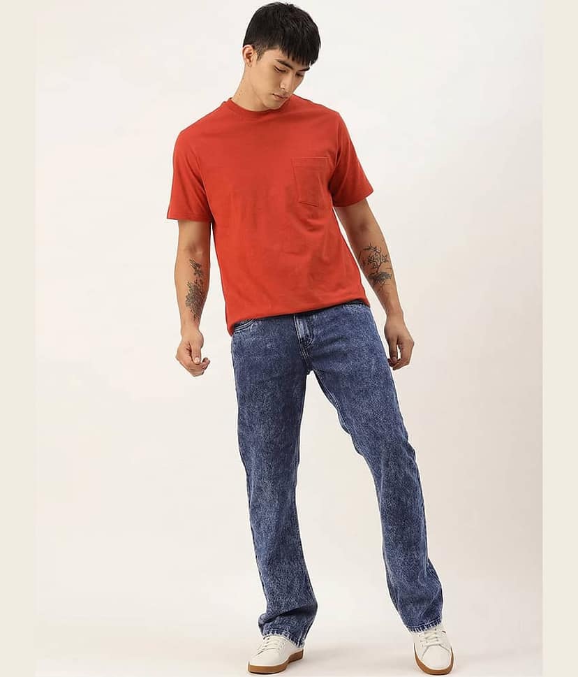 Bene Kleed Regular Fit Solid Men's Jeans - Blue ( Pack of 1 ) view 3