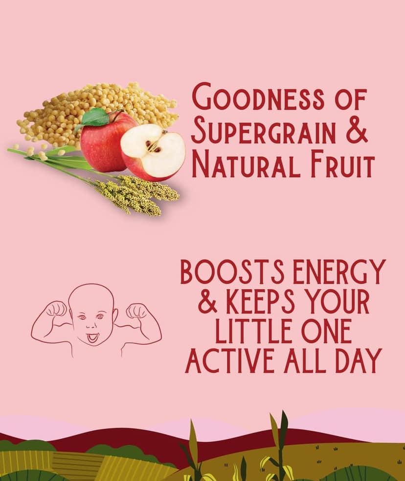 HUNGRY KOALA Millet & Apple Cereal Made With Natural Ingridients For Kids To Grow Healthy No Preservative Or Additives Or Maida view 4