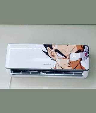 INKFENCE Vegeta Dragon Ball Z Air Conditioner Sticker, Anime Theme, 30 x 20 CM, AC Skin Decal Self Adhesive Sticker (Pack of 1)