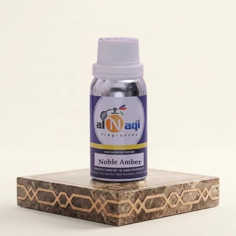 alNaqi Noble Amber 100g - Premium Artisanal Unisex Perfume, Long-Lasting Spiced Oud & Saffron Blend, Deep Arabic Woody Aroma with Warm Musk for Special Occasions