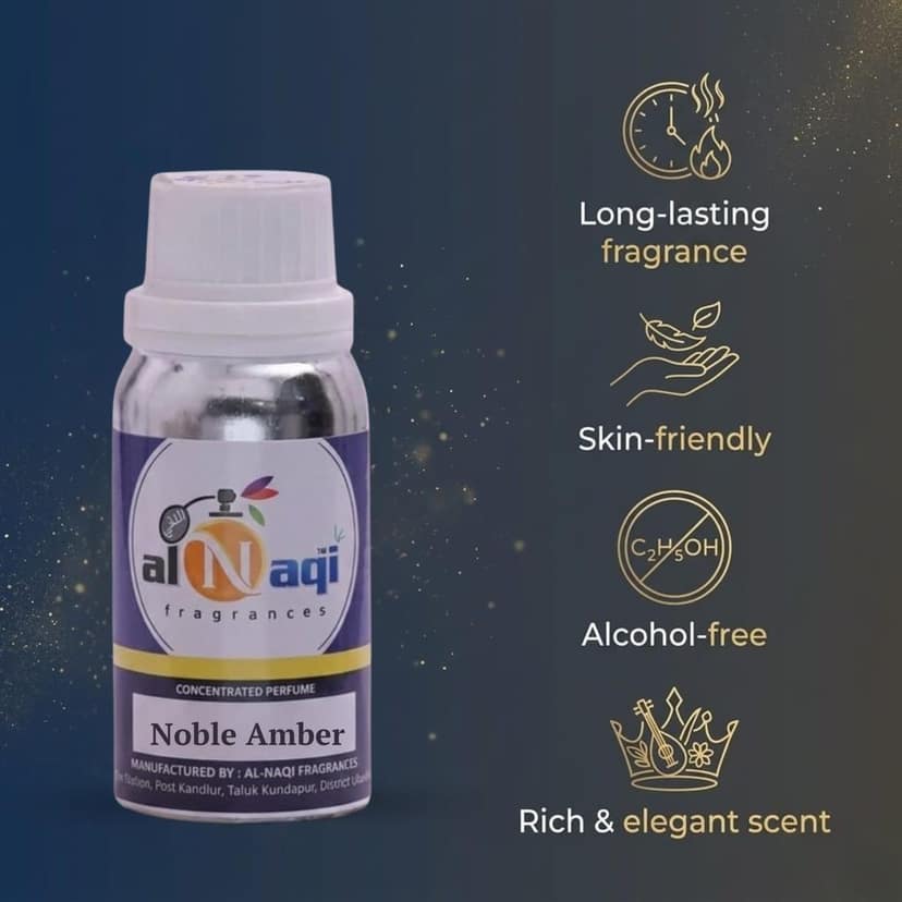 alNaqi Noble Amber 100g - Premium Artisanal Unisex Perfume, Long-Lasting Spiced Oud & Saffron Blend, Deep Arabic Woody Aroma with Warm Musk for Special Occasions view 4