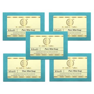 Khadi Natural Pure Mint Soap Combo Pack Of 5 – 125gm Each