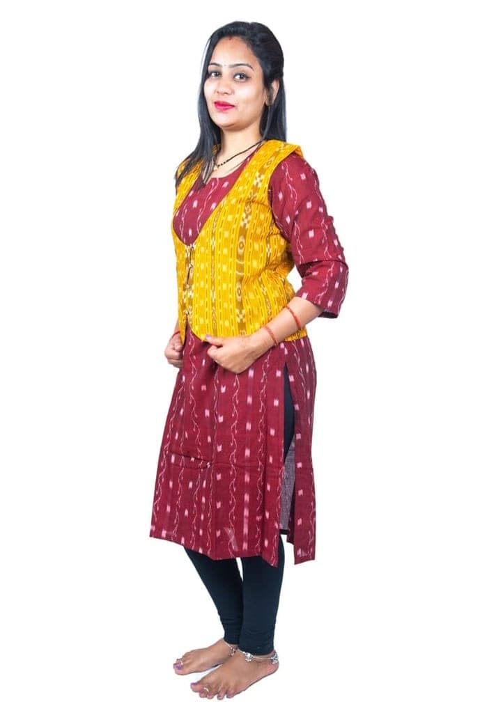 GHL � GUENDICHA HAAT LLP Sambalpuri Certified Handloom Women's Pure Cotton Jacket