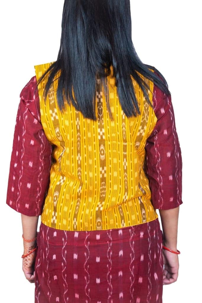 GHL � GUENDICHA HAAT LLP Sambalpuri Certified Handloom Women's Pure Cotton Jacket view 3